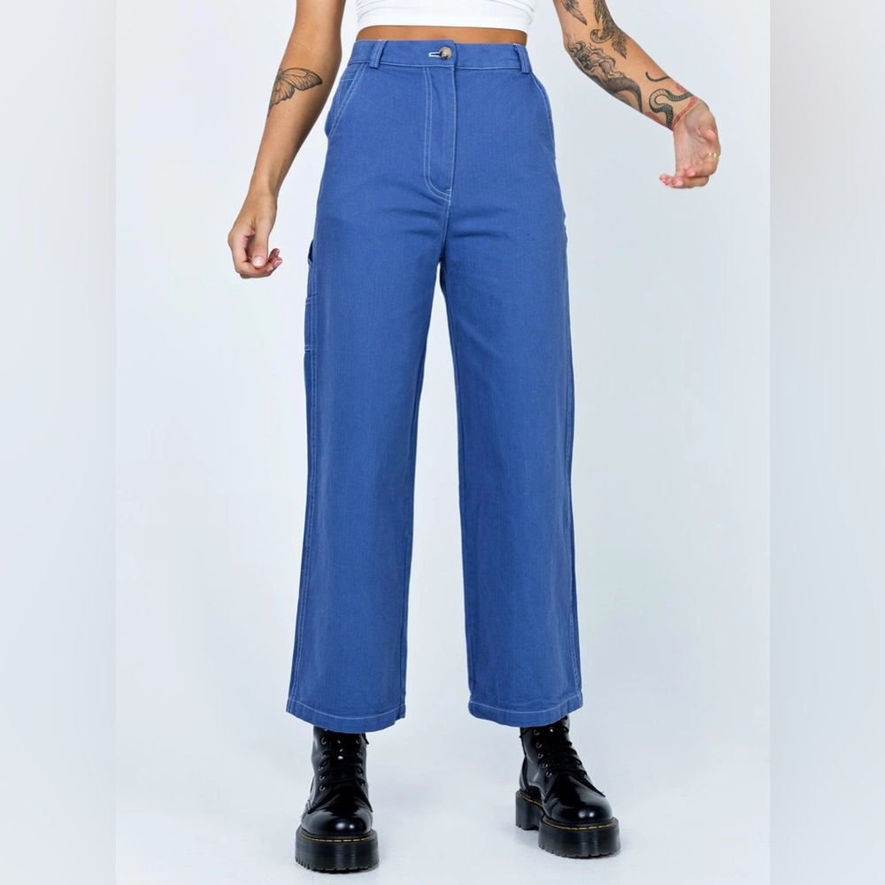 Princess Polly Morgan Carpenter Pant (10, Blue)